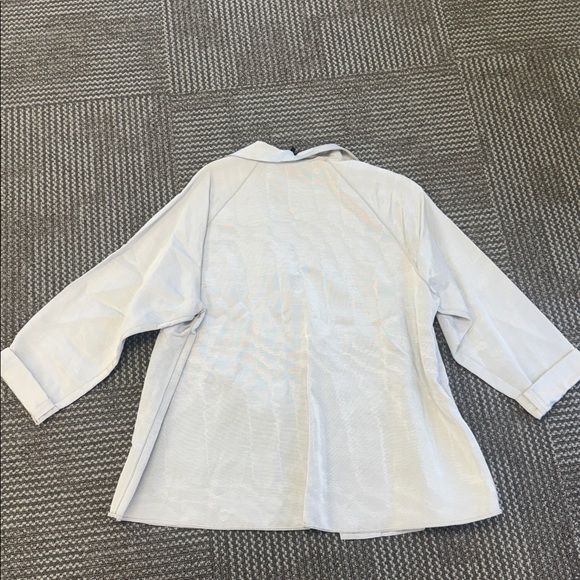 NWT Lafayette 148 New York Raffia Iridescent Open Front Jacket, size XL - Picture 8 of 8